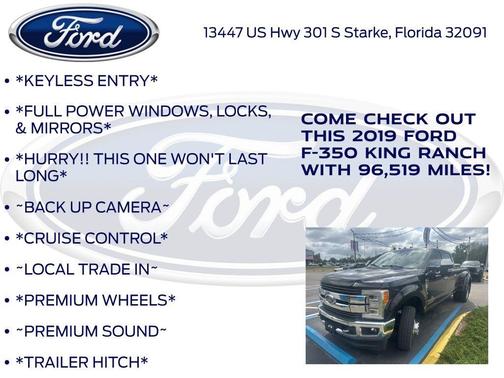 Black Metallic 2019 Ford F-350 King Ranch