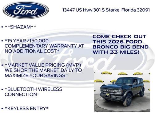 Shadow Black 2026 Ford Bronco Big Bend