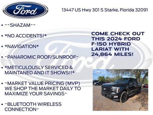 Black Metallic 2024 Ford F-150 Lariat