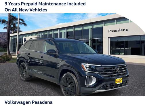 deep black pearl 2026 Volkswagen Atlas 2.0T SE w/Technology