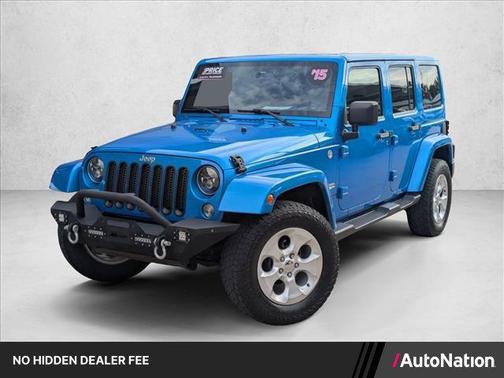 Hydro Blue Pearl Coat 2015 Jeep Wrangler Unlimited Sahara