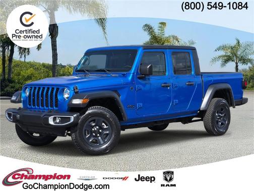 Hydro Blue Pearlcoat 2023 Jeep Gladiator Sport