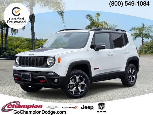 Alpine White Clearcoat 2019 Jeep Renegade Trailhawk