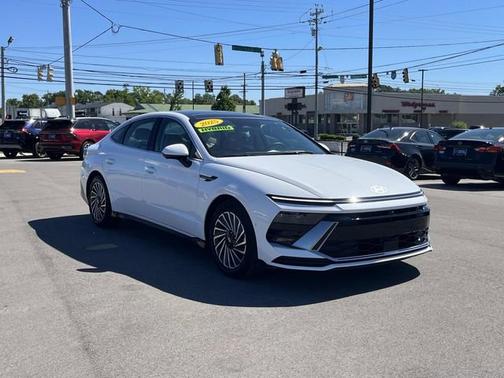 White 2025 Hyundai SONATA Hybrid Limited