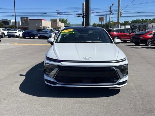 White 2025 Hyundai SONATA Hybrid Limited