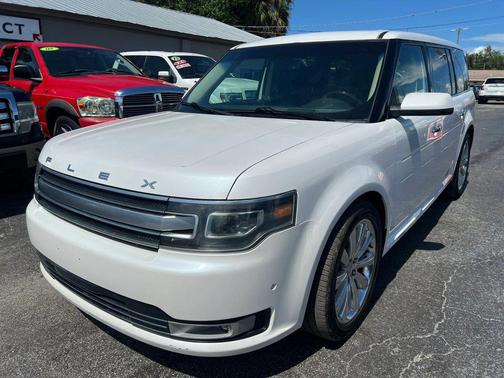 White Platinum Metallic Tri-Coat 2014 Ford Flex Limited w/EcoBoost