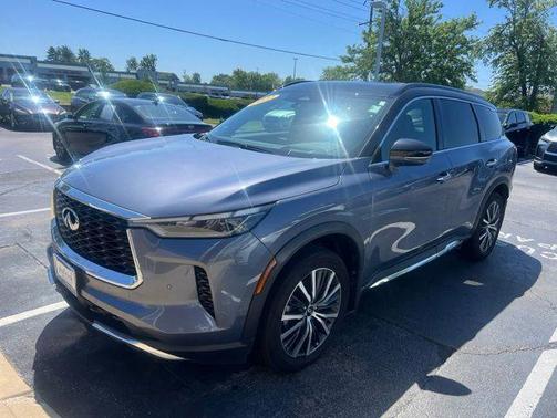 Moonbow Blue/Black Obsidian 2022 INFINITI QX60 AUTOGRAPH