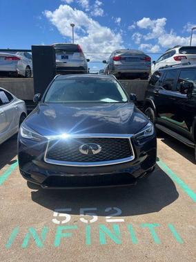 Hermosa Blue 2023 INFINITI QX50 LUXE AWD