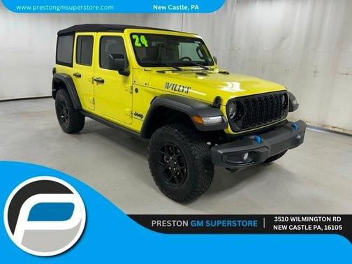 Yellow 2024 Jeep Wrangler 4xe Sport