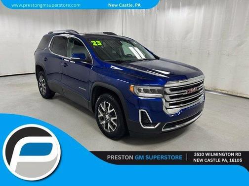 Blue 2023 GMC Acadia SLE