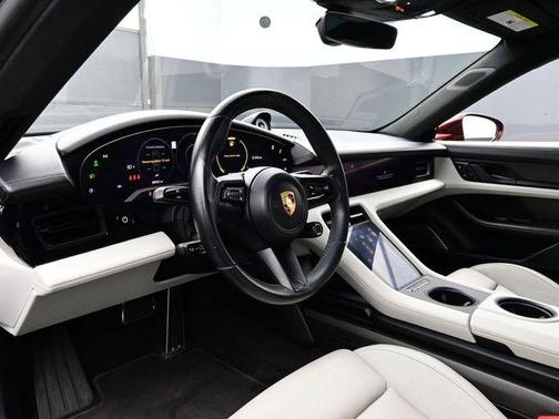 Cherry Metallic 2021 Porsche Taycan Turbo