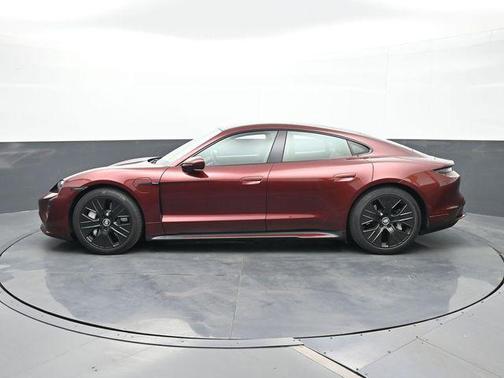 Cherry Metallic 2021 Porsche Taycan Turbo