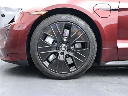 Cherry Metallic 2021 Porsche Taycan Turbo