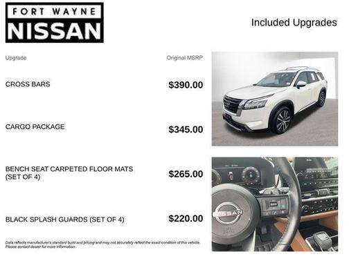 White 2023 Nissan Pathfinder Platinum