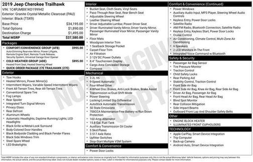 2019 Jeep Cherokee Trailhawk