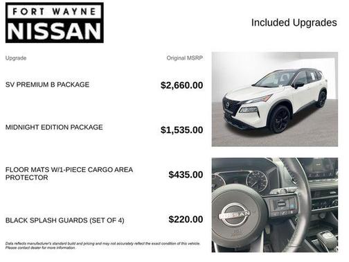 2 Tone White / Black Roof 2023 Nissan Rogue SV