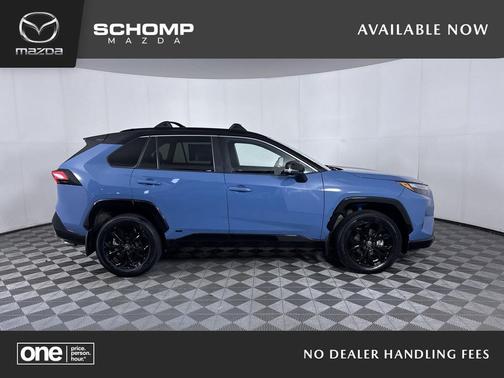 Cavalry Blue/Midnight Black Metallic 2022 Toyota RAV4 Hybrid SE