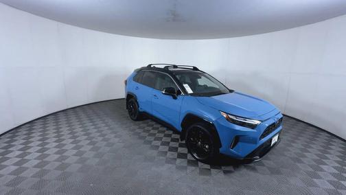 Cavalry Blue/Midnight Black Metallic 2022 Toyota RAV4 Hybrid SE