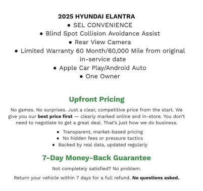 2025 Hyundai ELANTRA SEL Convenience