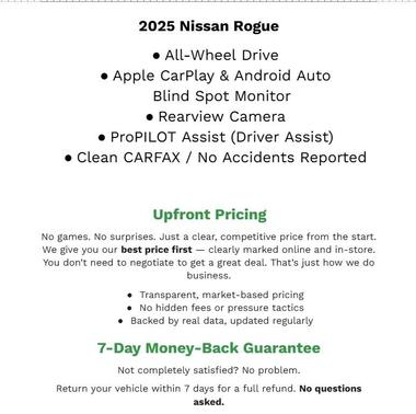 2025 Nissan Rogue Platinum