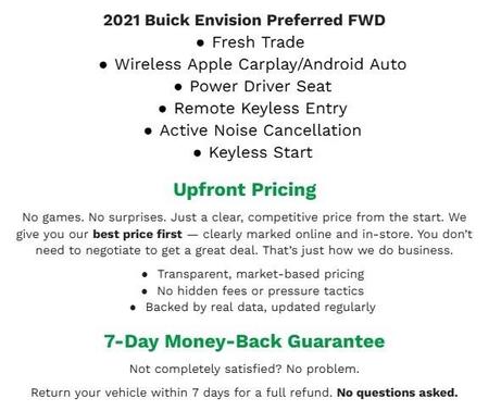 Dark Moon Blue Metallic 2021 Buick Envision Preferred