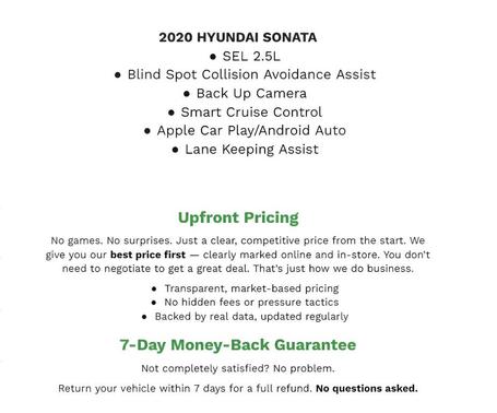 2020 Hyundai SONATA SEL