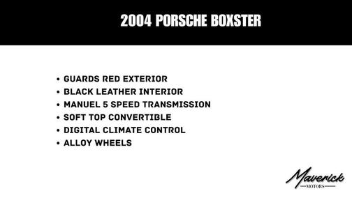 RED 2004 Porsche Boxster