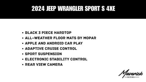 Bright White Clearcoat 2024 Jeep Wrangler 4xe Sport S