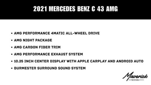 black 2021 Mercedes-Benz AMG C 43 4MATIC