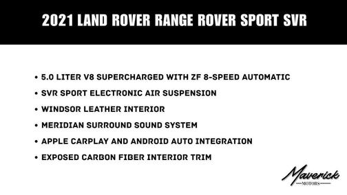 Santorini Black Metallic 2021 Land Rover Range Rover Sport SVR