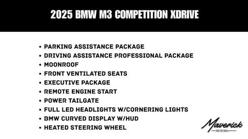 Black Sapphire Metallic 2025 BMW M3 Competition xDrive
