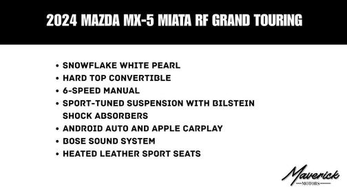 Snowflake White Pearl Mica 2024 Mazda MX-5 Miata RF Grand Touring
