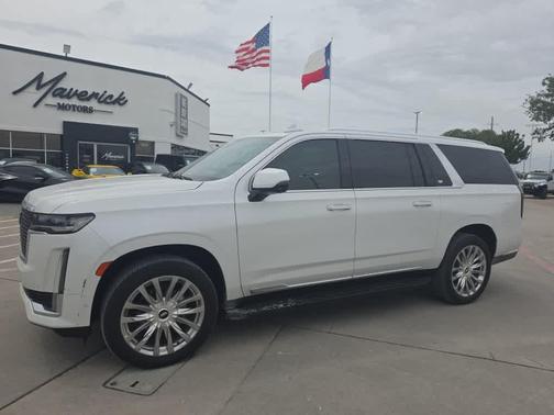Crystal White Tricoat 2022 Cadillac Escalade ESV Premium Luxury