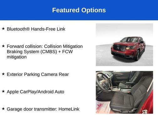 Maroon 2021 Honda Ridgeline Sport