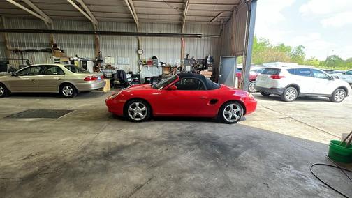 Red 2002 Porsche Boxster