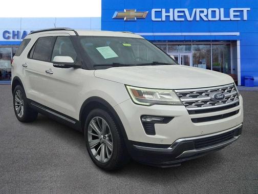 White Platinum Metallic Tri-Coat 2018 Ford Explorer Limited