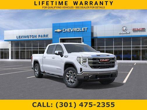 Glacier White Tricoat 2026 GMC Sierra 1500 SLT