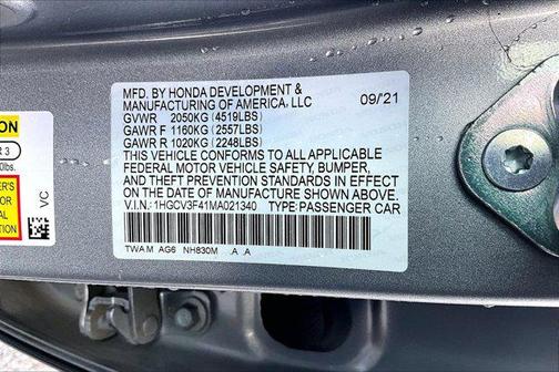 2021 Honda Accord Hybrid EX