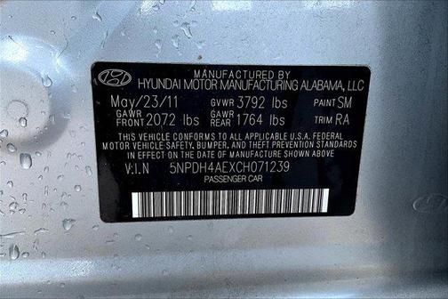 2012 Hyundai ELANTRA GLS