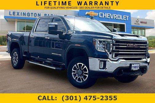 Pacific Blue Metallic 2021 GMC Sierra 3500 SLT