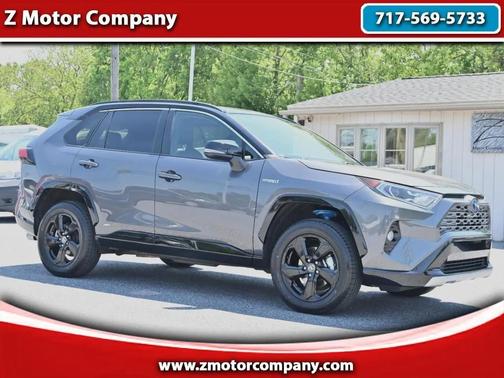 Blizzard Pearl/Midnight Black Metallic 2021 Toyota RAV4 Hybrid SE