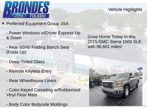 Bronze Alloy Metallic 2015 GMC Sierra 1500 SLE