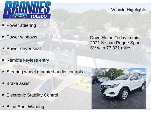 Pearl White Tricoat 2021 Nissan Rogue Sport SV