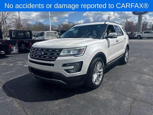 White Platinum Clearcoat Metallic 2017 Ford Explorer Limited