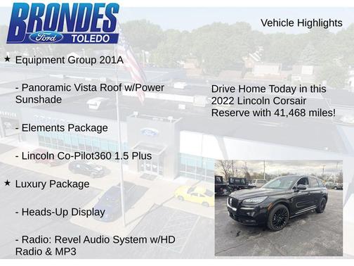Infinite Black Metallic Clearcoat 2022 Lincoln Corsair Reserve
