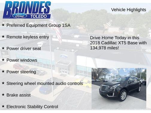 Dark Granite Metallic 2018 Cadillac XT5 Base
