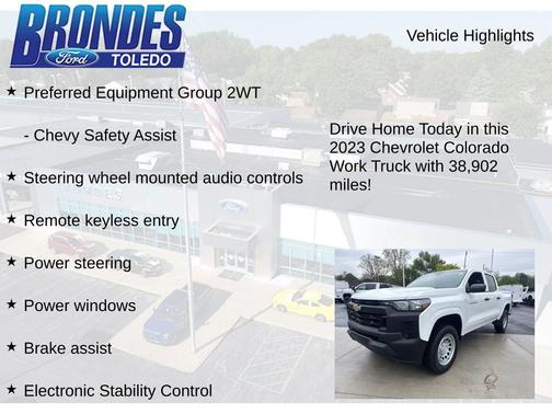 Summit White 2023 Chevrolet Colorado WT