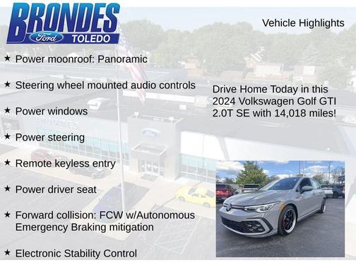 Moonstone 2024 Volkswagen Golf GTI 2.0T SE DSG