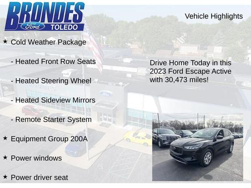 Agate Black Metallic 2023 Ford Escape Active