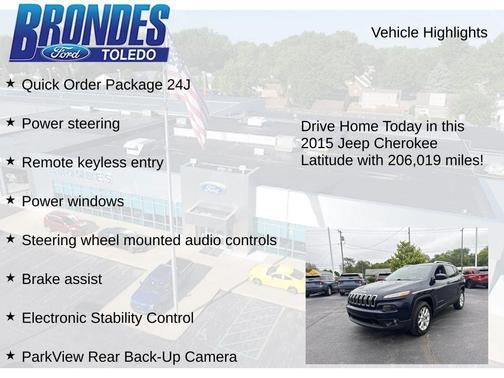 True Blue Pearlcoat 2015 Jeep Cherokee Latitude